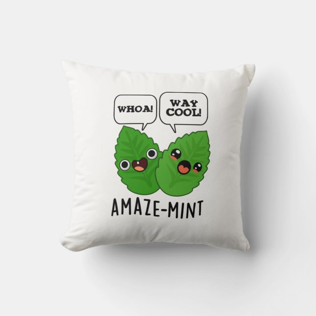 Amaze-mint Funny Mint Lövs Pun Kudde (Framsida)