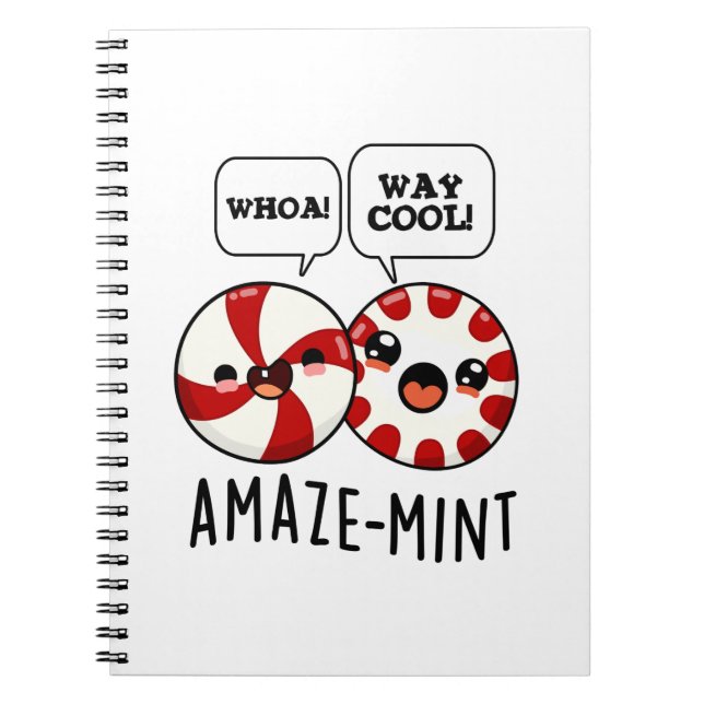 Amaze-mint Funny Peppermint Pun Anteckningsbok (Framsidan)