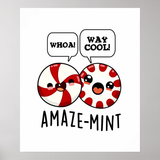 Amaze-mint Funny Peppermint Pun Poster (Framsidan)