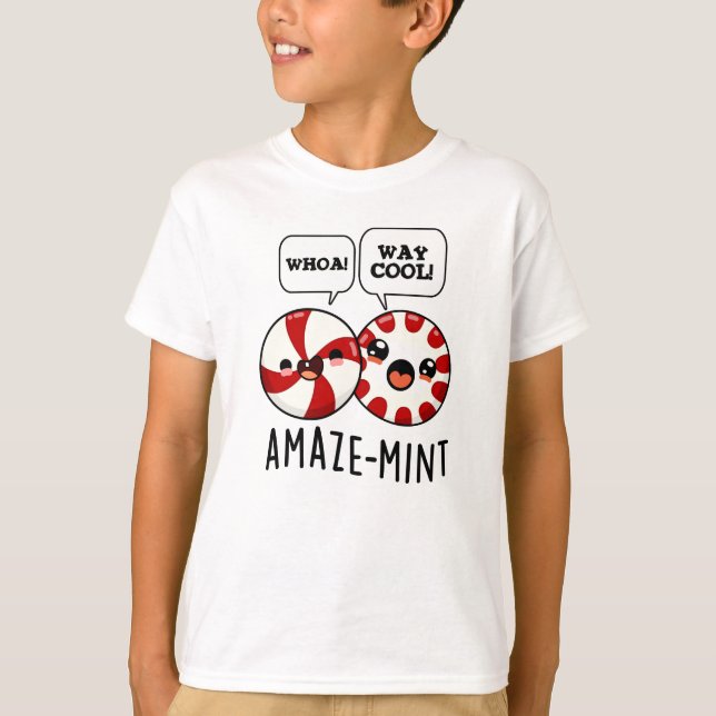 Amaze-mint Funny Peppermint Pun T Shirt (Framsida)
