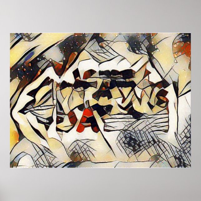 Amazigh Abstrakt Art Photo Print Poster (Framsidan)