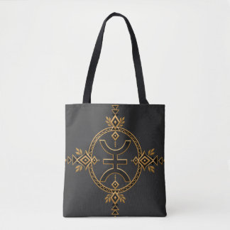 Amazigh Berber Kulturarv Geometrisk Symbol Svart o Tygkasse