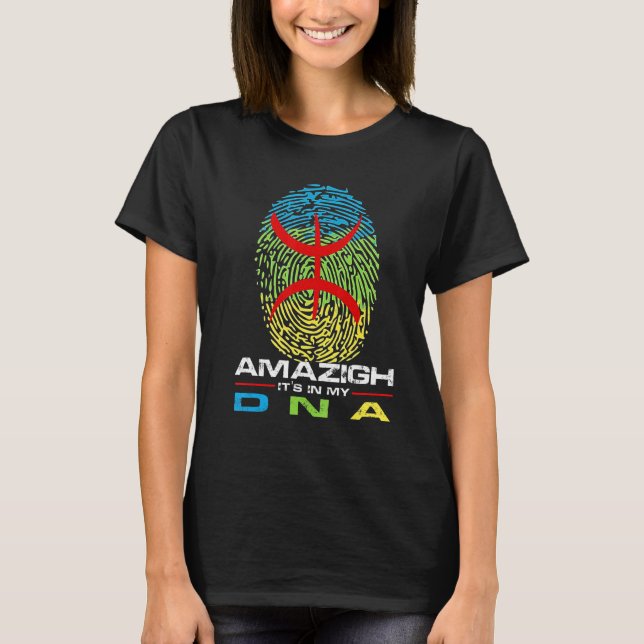Amazigh Flagga är i min DNA T Shirt (Framsida)