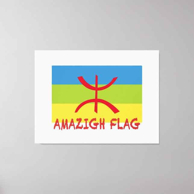 Amazigh flagga - berber flagga-Drapeau Amazigh Canvastryck (Framsida)