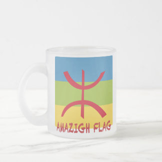 Amazigh flagga - berber flagga-Drapeau Amazigh Frostad Glasmugg