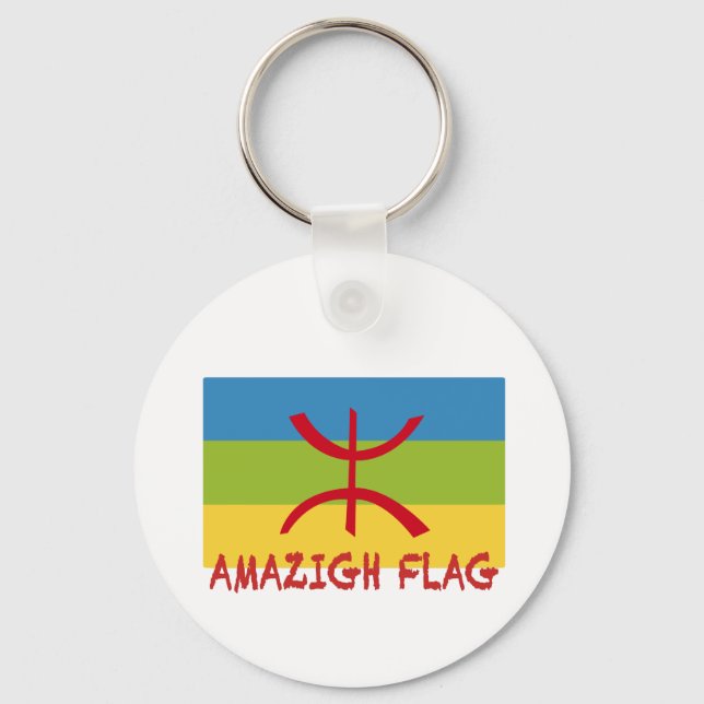 Amazigh flagga - berber flagga-Drapeau Amazigh Nyckelring (Framsida)