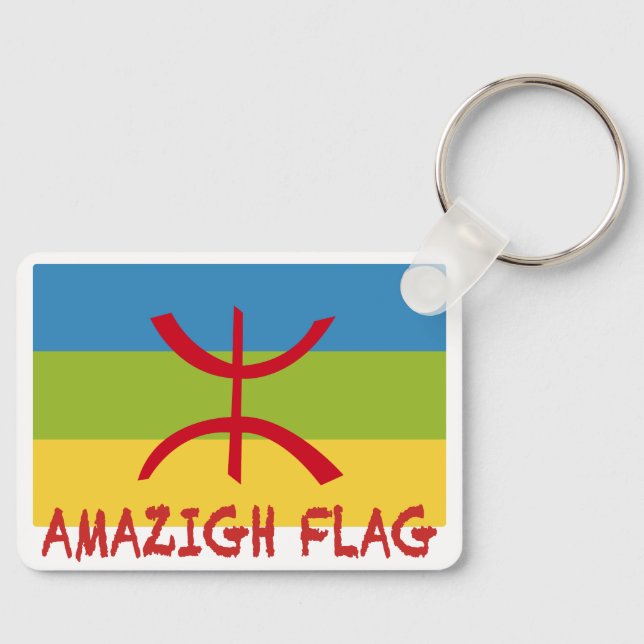 Amazigh flagga - berber flagga-Drapeau Amazigh Nyckelring (Framsida)