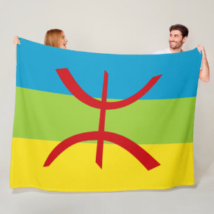 Amazigh Flagga Gift Berber Flagga Kabyles Fleecefilt