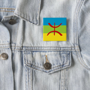 Amazigh Flagga Gift Berber Flagga Kabyles Knapp