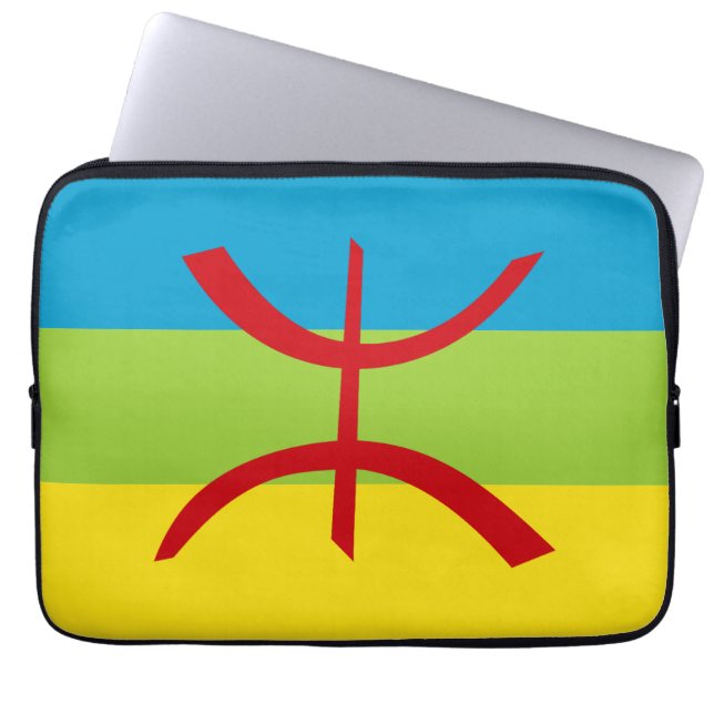 Amazigh Flagga Gift Berber Flagga Kabyles Laptop Fodral (Framsidan)