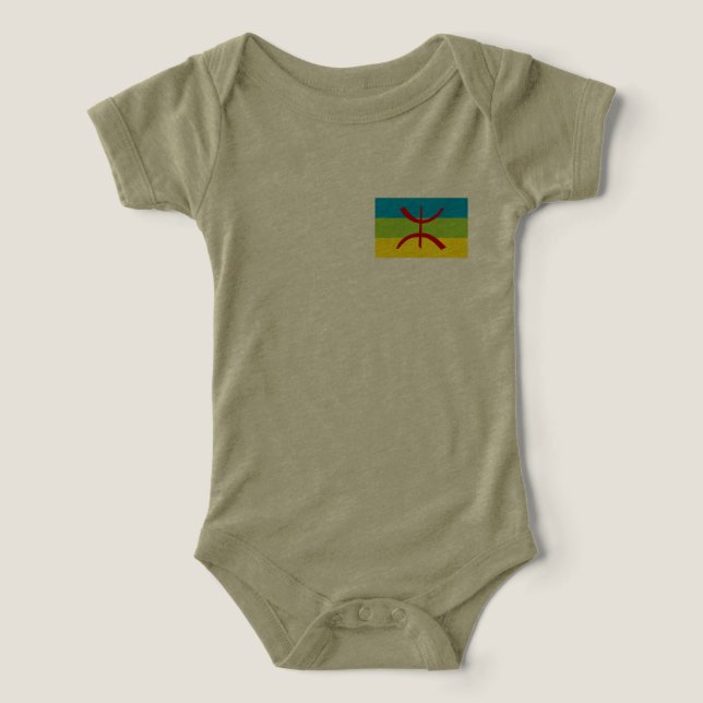 Amazigh Flagga Gift Berber Flagga Kabyles T Shirt (Design Framsida)