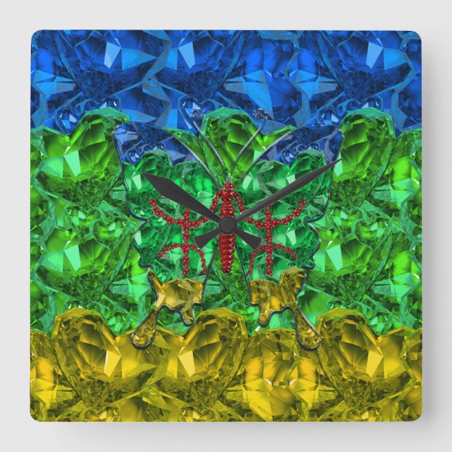 Amazigh Fyrkantig Klocka (Framsida)