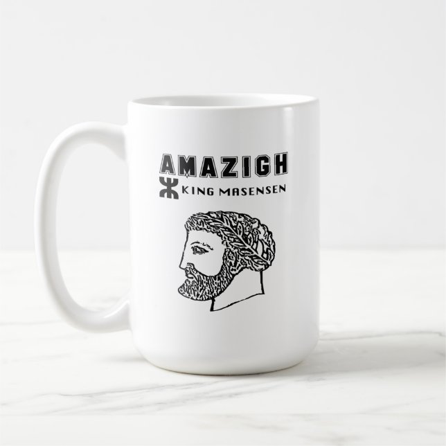 amazigh kung Massinissa Kabyle algerie Marocko Kaffemugg (Vänster)