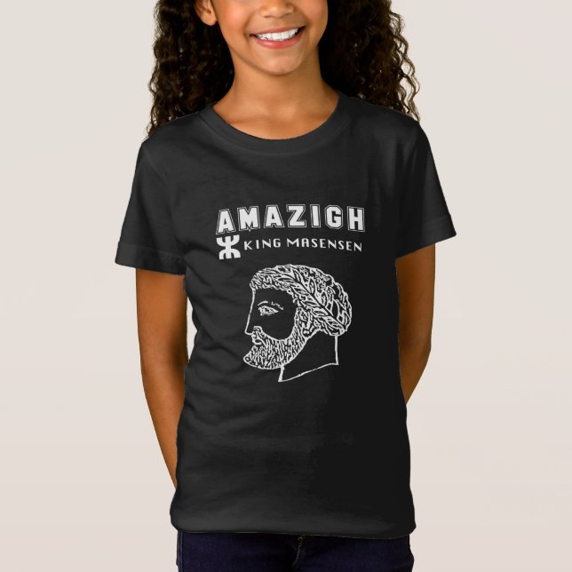 amazigh kung Massinissa Kabyle algerie Marocko T Shirt (Framsida)