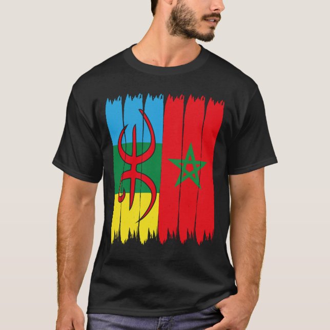 amazigh Morocco flagga - amazigh atlas rif soouss T Shirt (Framsida)