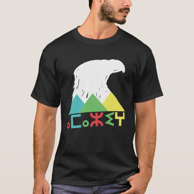 Amazigh Mountain Eagle Patriotic Pride Berber T Shirt (Framsida)