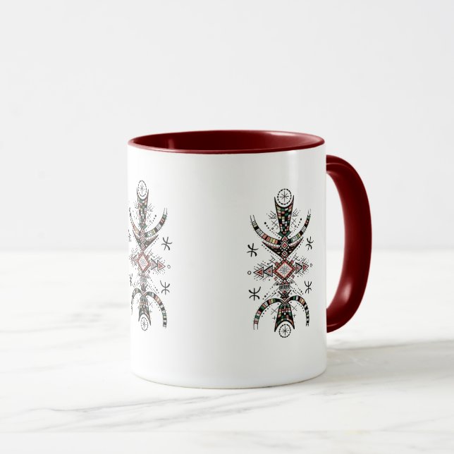 Amazigh Tifinagh Symbol Art – Berber sweatshirt Mugg (Framsida höger)