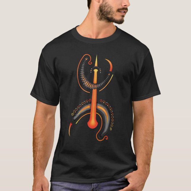 Amazigh Tifinagh Yaz Alphabet Symbol Berber T Shirt (Framsida)