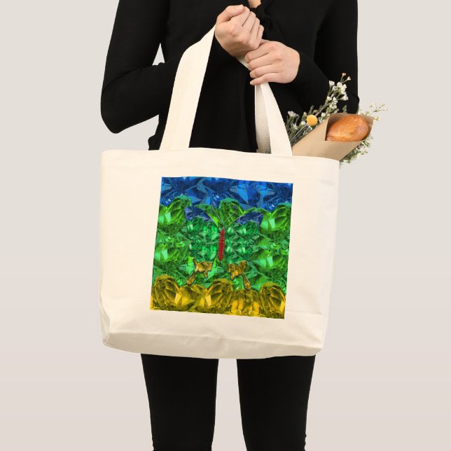 Amazigh Tote Bag Jumbo Tygkasse (Framsida (produkt))
