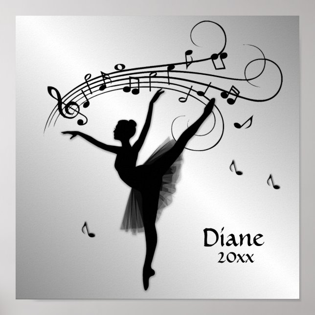 Amazing Ballerina Dancing with Music Poster (Framsidan)