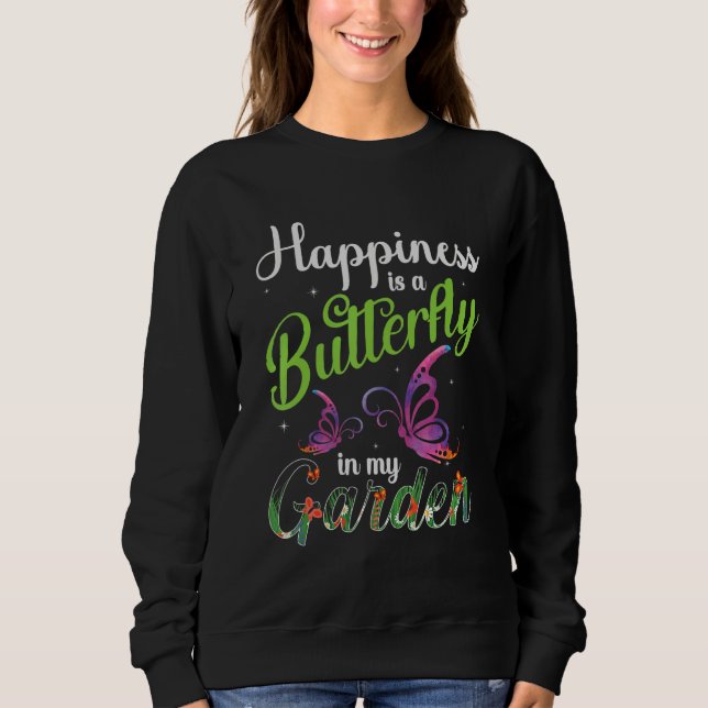 Amazing Butterfly happiness motivational garden qu T Shirt (Framsida)