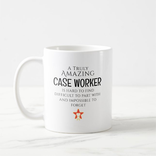 Amazing Case Worker Hard To Find Personalized Gift Kaffemugg (Vänster)