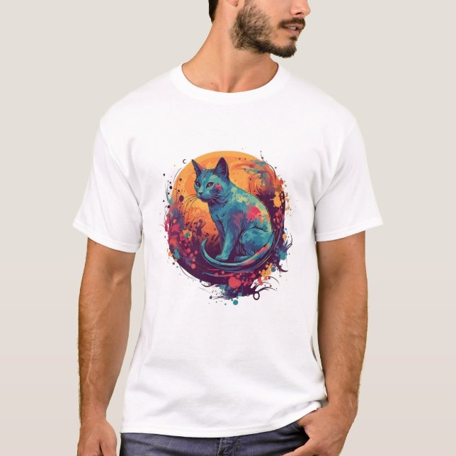 amazing cat lover art  t shirt (Framsida)