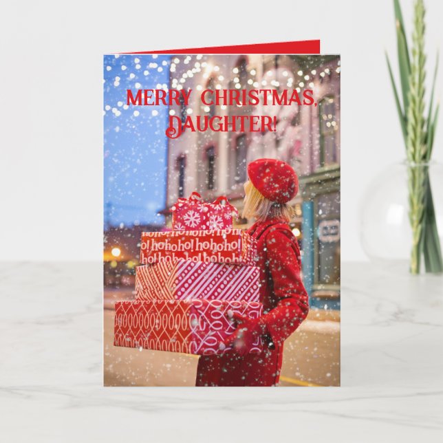 AMAZING DAUGHTER CHRISTMAS CARD TACK KORT (Framsida)