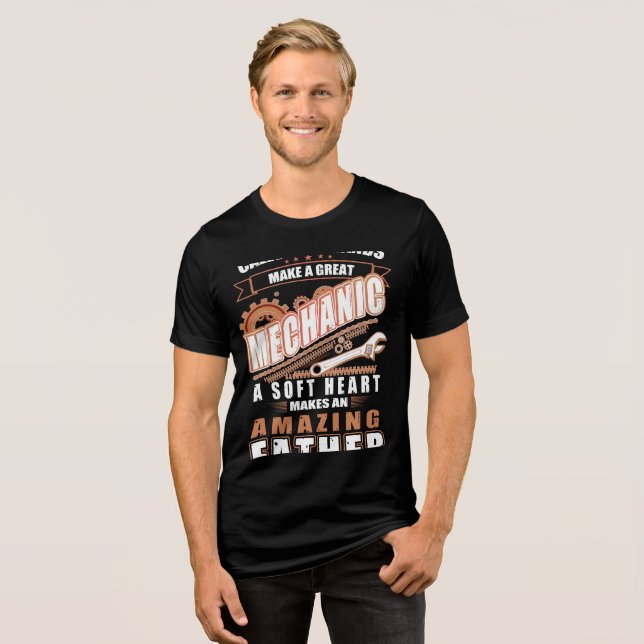 Amazing Father Mechanic T-Shirt (Framsida Full)