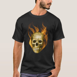 Amazing Flaming Skull Design T Shirt