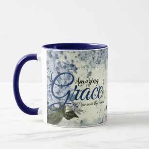 Amazing Grace blå hortensia Mugg