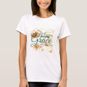 Amazing Grace blommor och trollslända T Shirt