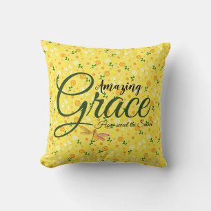 Amazing Grace Gul vårblomma Kudde