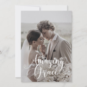 Amazing Grace hand-letter skript religiös högtid Julkort