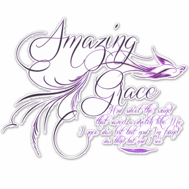 Amazing Grace   Klistermärken (Framsida)