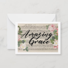 Amazing Grace - Originalmusikblad Anteckningskort