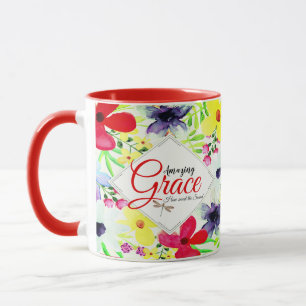 Amazing Grace Personlig blomster Mugg