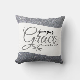 Amazing Grace silver glitter kastkudde Kudde