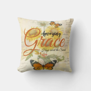 Amazing Grace Solrosor och fjäril Kudde