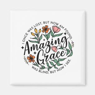 Amazing Grace Vildblomma Kristna Jesus Glad Påsk E Magnet
