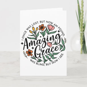 Amazing Grace Vildblomma Kristna Jesus Glad Påsk L Kort