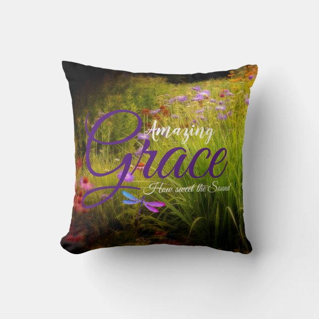 Amazing Grace vildblommor kastkudde Kudde (Framsida)
