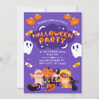 Amazing Halloween Party Inivitation Inbjudningar