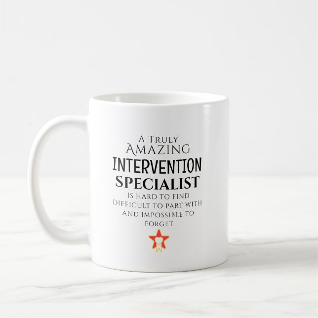 Amazing Intervention Specialist Personalized gift Kaffemugg (Vänster)