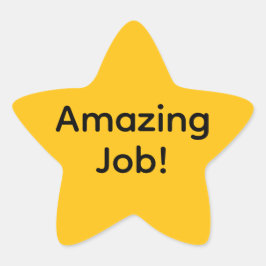 Amazing Job Star Sticker Student Reward Teacher  Stjärnformat Klistermärke