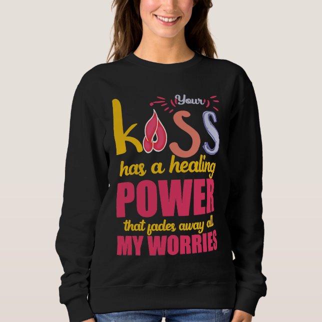 Amazing kiss healing power heart apparel women men t shirt (Framsida)