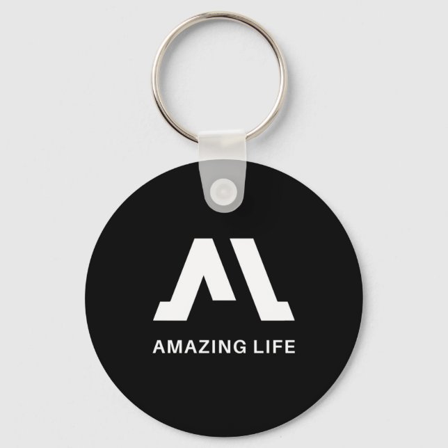 Amazing Life Monochrome A Logo Nyckelring (Framsida)