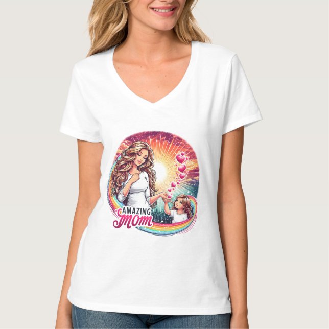 Amazing Mom T Shirt (Framsida)