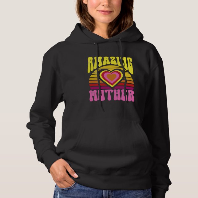 Amazing Mother Cute Sunset Hearts Mother s Day Ret T Shirt (Framsida)