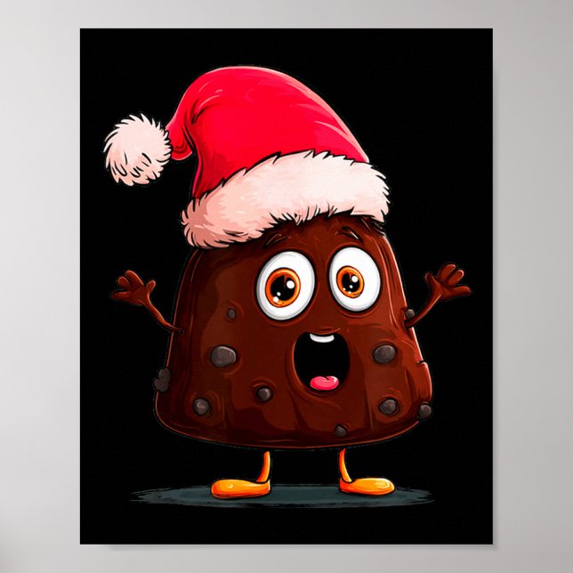 Amazing Pudding Look With Christmas Hat  Poster (Framsidan)